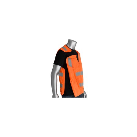 Pip CLASS 2 TREATED POLY, BRKWYSOLID VEST H&L CLOSURE, PK 50 305-5PVFROR-S/M